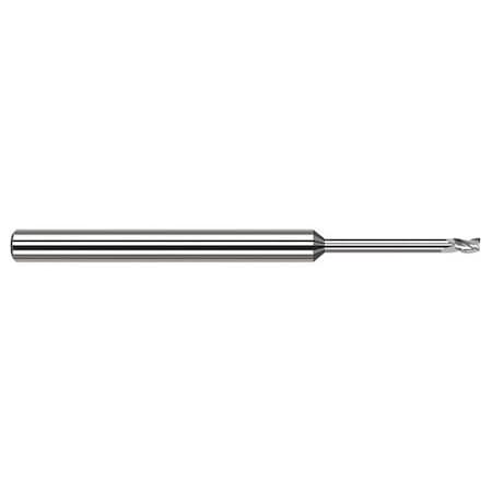 Harvey Tool 0.04in. Cutter dia x 0.06in. Length of Cut x 0.40in. Reach Carbide Square End Mill, 4 Flutes 789140
